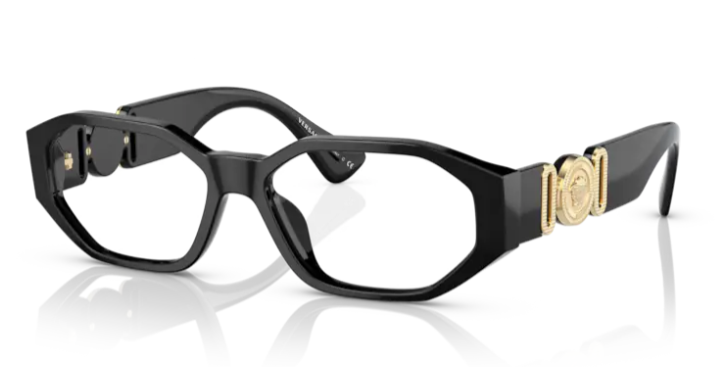 Versace 0VE3320U GB1 Black Men's Rectangular Eyeglasses