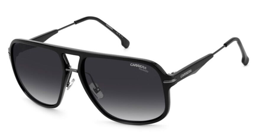 Carrera 296/S 0807 WJ Black/Grey Polarized Rectangle Men's Sunglasses