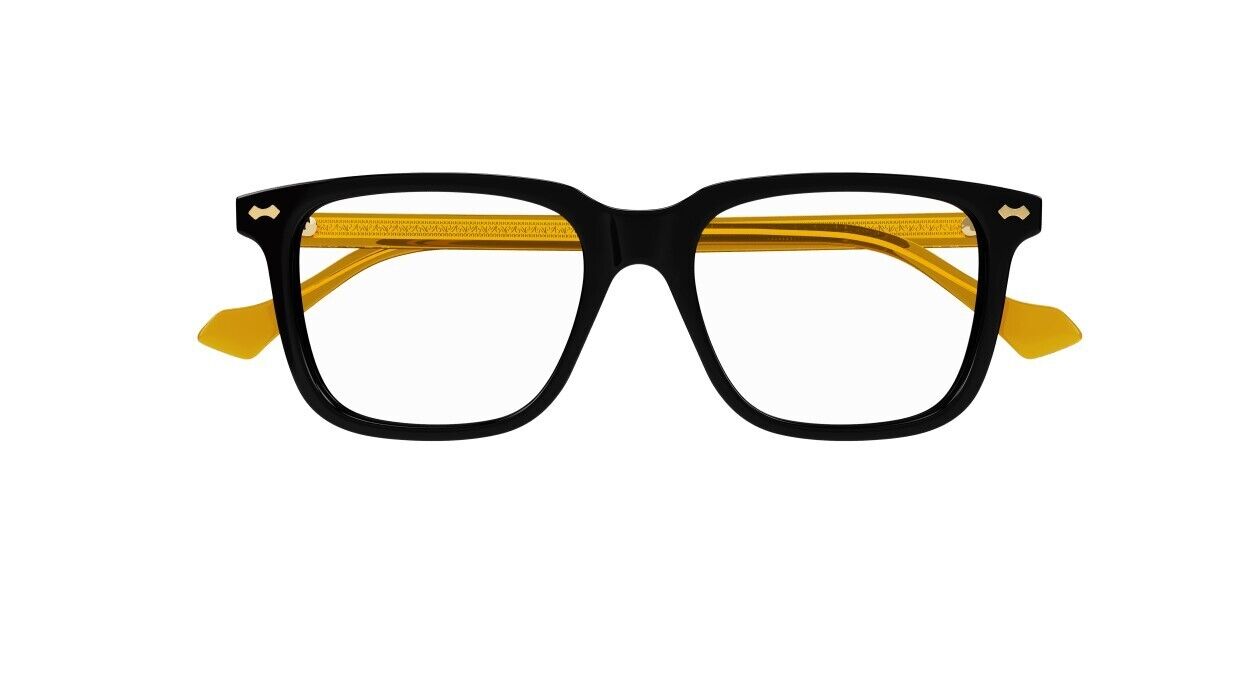 Gucci GG0737O 011 Black Oversized Rectangular Men's Eyeglasses