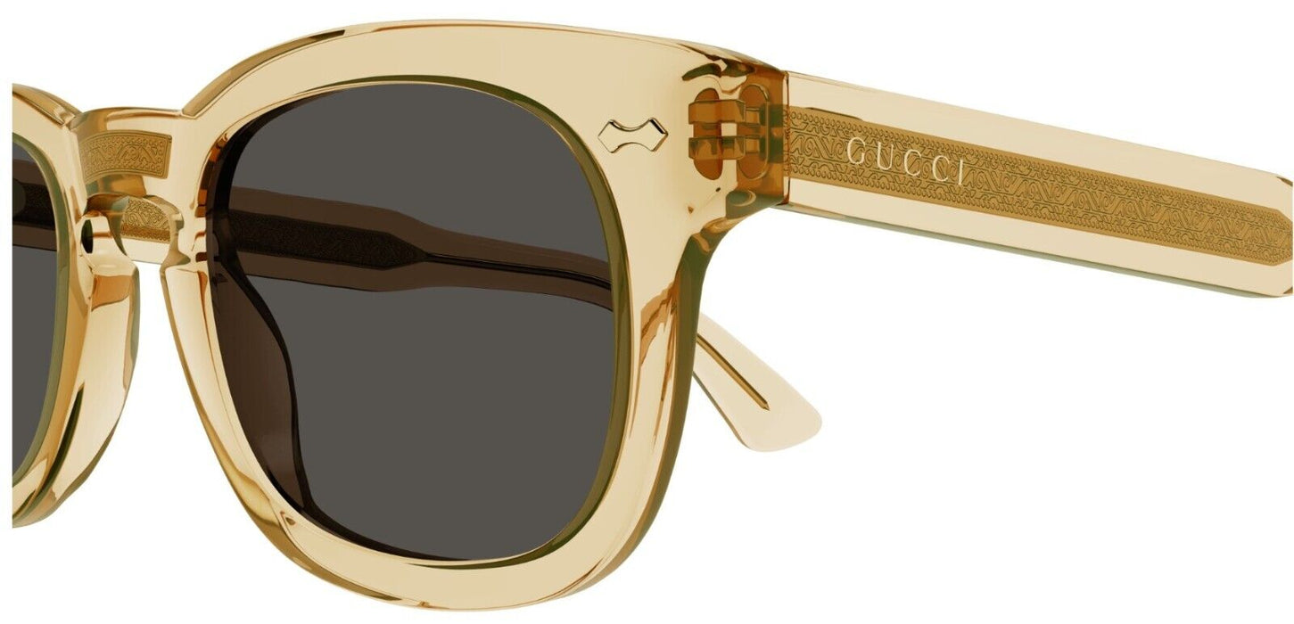 Gucci GG0182S 006 Brown/Grey Square Unisex Sunglasses