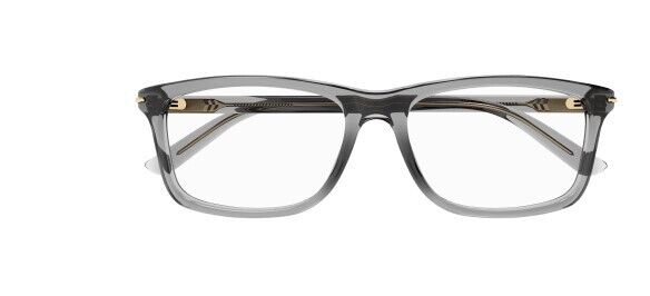 Gucci GG14470 004 Grey Clear Rectangular Men's Eyeglasses
