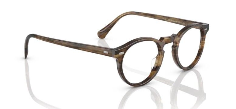 Oliver Peoples 0OV5186 Gregory Peck 1689 Sepia Smoke 50mm Round Men's Eyeglasses