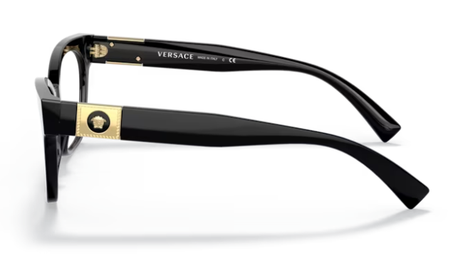 Versace 0VE3294 GB1 Black Soft Square Women's Eyeglasses
