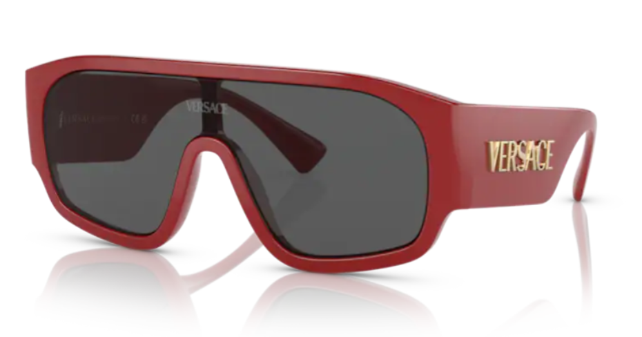 Versace VE4439 538887 Red/Dark grey Oversized Women's Sunglasses