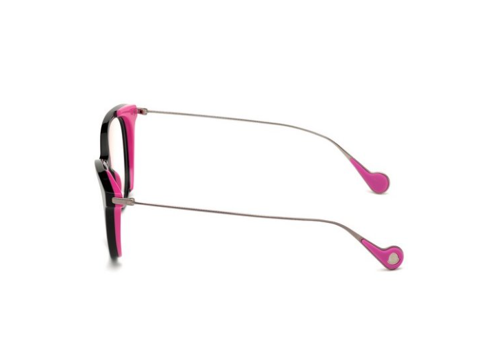 Moncler ML 5071 001 Shiny Black/Light Ruthenium Fuchsia Eyeglasses