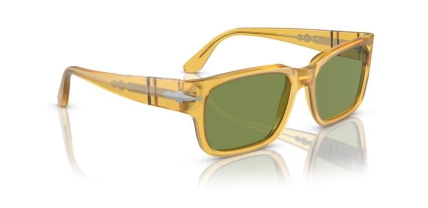 Persol 0PO3315S 204/4E Miele/Green Rectangular Men's Sunglasses