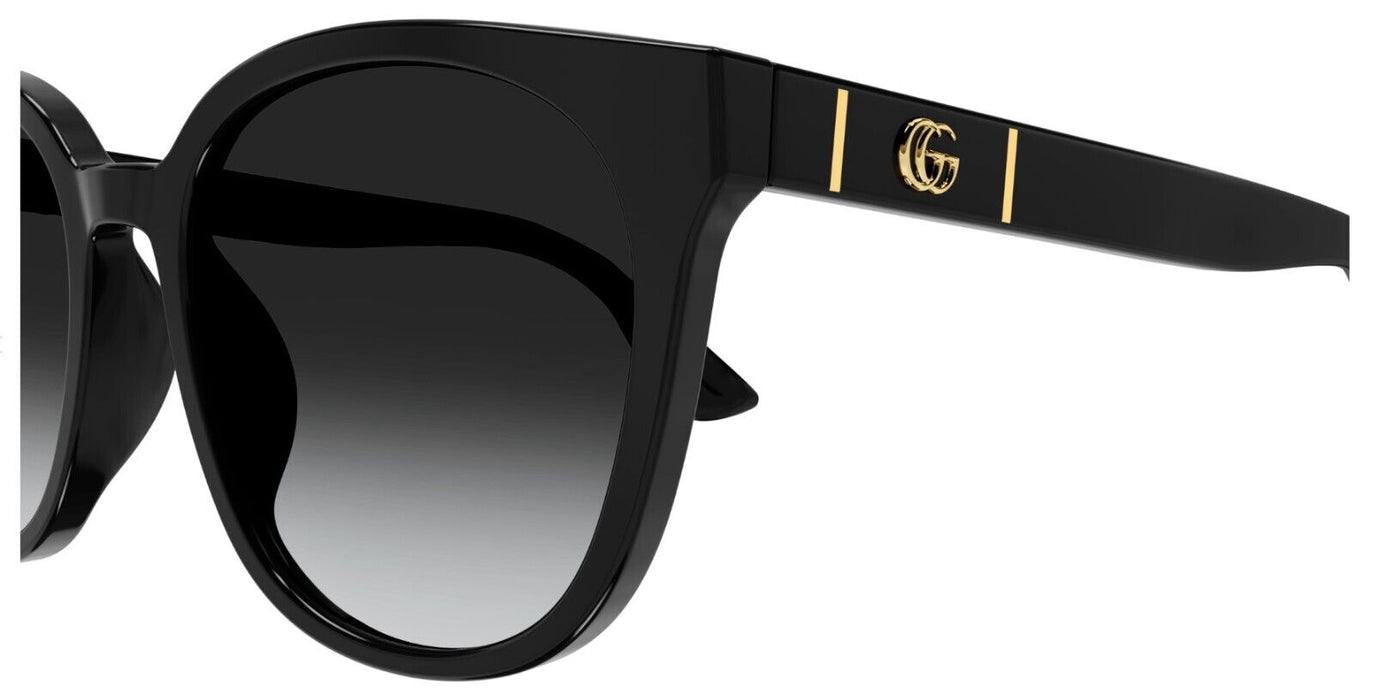 Gucci GG1122SA 001 Black/Grey Gradient Oversize Square Unisex Sunglasses