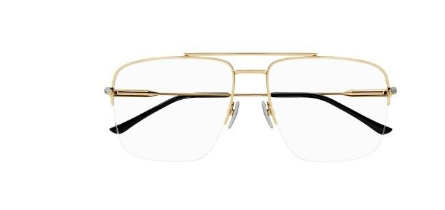 Gucci GG1415O 001 Gold Soft Square Women Eyeglasses