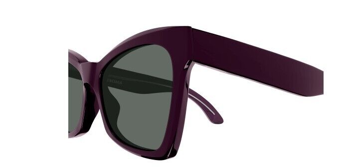 Balenciaga BB0231S 007 Violet/Green Cat-Eye Women's Sunglasses