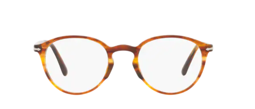 Persol 0PO3218V 1157 Striped Brown Havana/ Silver Unisex Eyeglasses