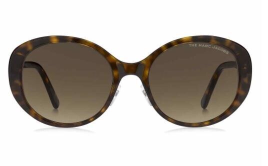 Marc Jacobs MARC-627/G/S 0086/HA Havana/Brown Gradient Oval Women's Sunglasses