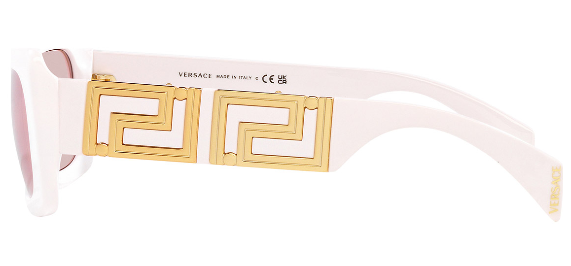 Versace VE4444U 314/5 White/Pink Rectangular Women's Sunglasses