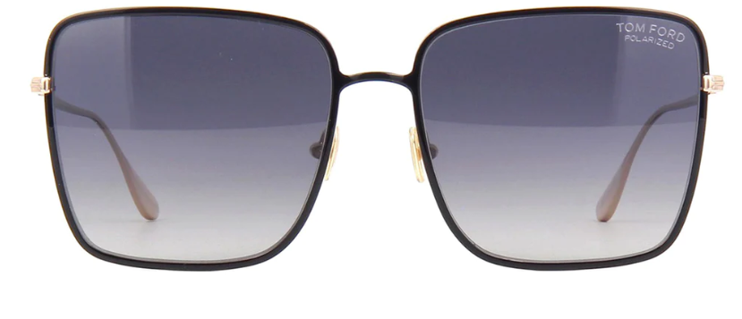Tom Ford FT0739 01D Black/Grey Polarized Square Women's  Sunglasses