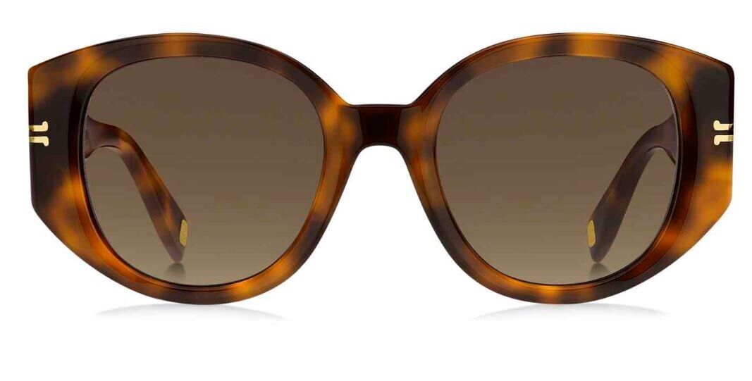 Marc Jacobs MJ/1052/S 005L/HA Havana/Brown Gradient Oval Women's Sunglasses