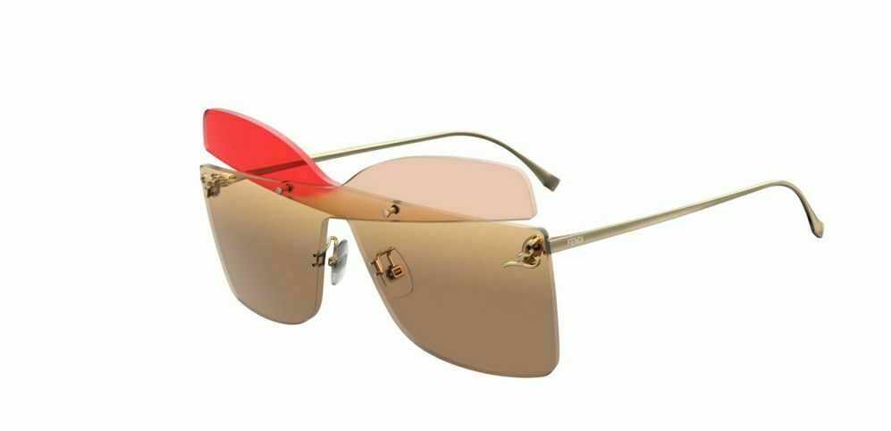 Fendi FF 0399/S 0G63/HA Red Opal Peach Gradient Sunglasses