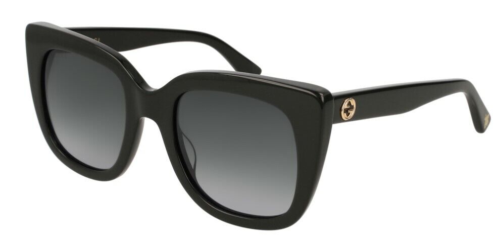 Gucci GG0163SN 001 Gradient Black/Gray Cat-Eye Women Sunglasses