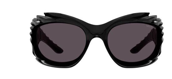 Balenciaga BB0255S 001 Black/Grey Cat-Eye Unisex Sunglasses