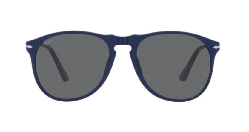 Persol 0PO9649S 1170B1 Solid Blue/Dark Grey Pilot Men's Sunglasses