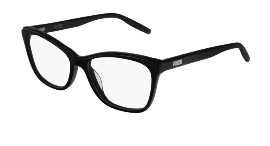 Puma PU0240O 001 Black-Black Cat-Eye Full-Rim Women's Eyeglasses