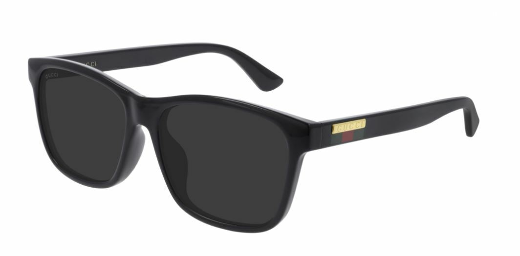 Gucci GG 0746SA 001 Black/Gray Rectangle Men's Sunglasses