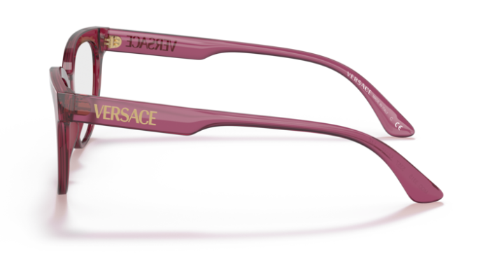 Versace 0VE3315 5357 Transparent Red Cat Eye  Women's Eyeglasses
