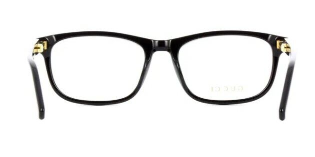 Gucci GG 1046O-004 Black/Black Rectangle Unisex Eyeglasses