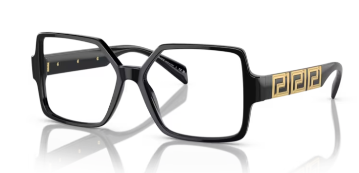Versace  0VE3337F GB1 Black Square Eye Women's Eyeglasses