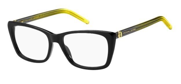 Marc Jacobs MARC-598 071C/00 Black Yellow Rectangle Women's Eyeglasses
