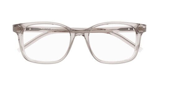 Saint Laurent SL M120 004 Beige/Transparent Square Women's Eyeglasses