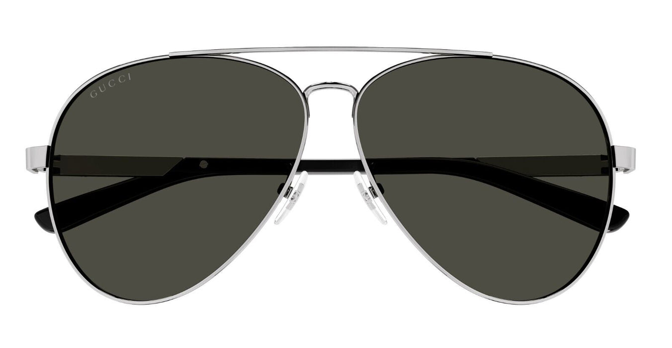 Gucci GG1288SA 001 Gunmetal/Grey Oval Men's Sunglasses