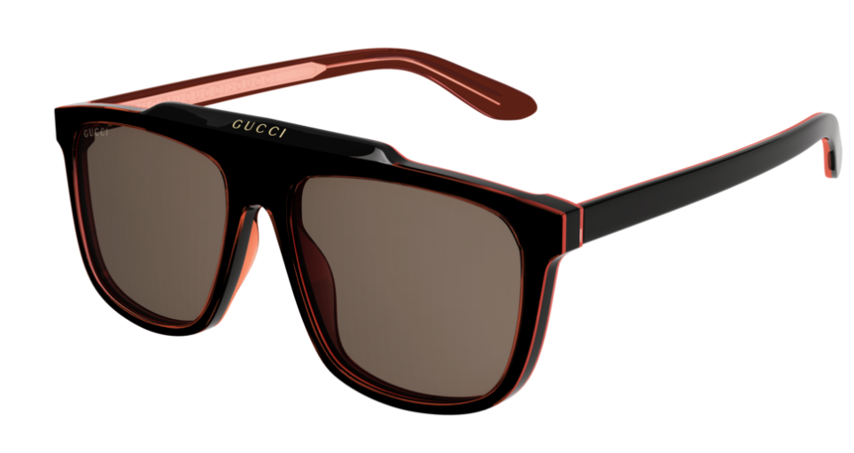 Gucci GG1039S 003 Black/Brown Square Unisex Sunglasses