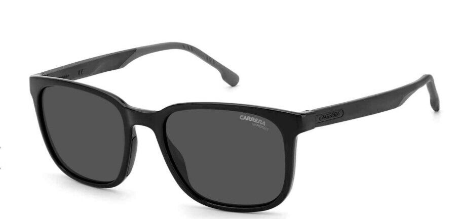 Carrera 8046/S 0807/IR Black/Grey Rectangle Men's Sunglasses