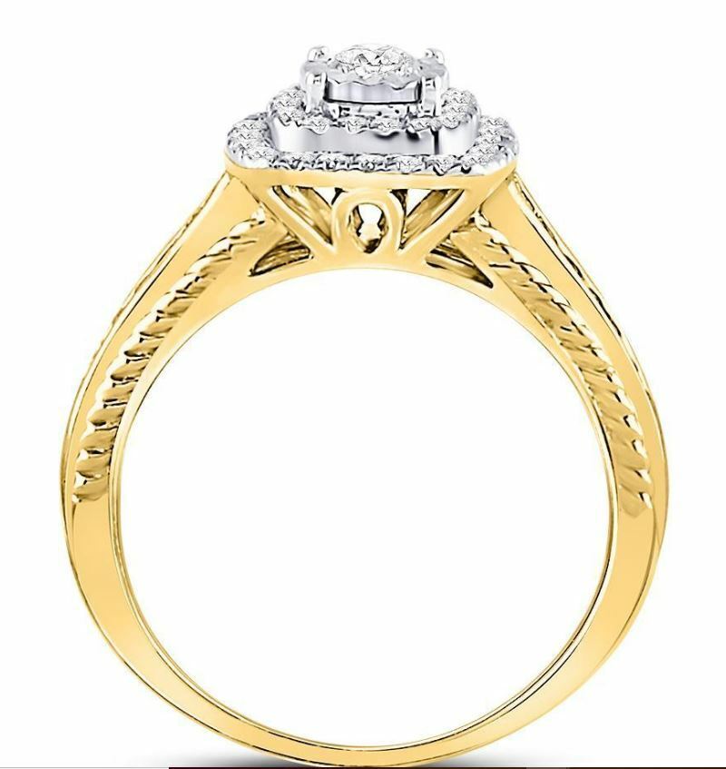 14kt Yellow Gold Diamond Womens Bridal Wedding Engagement Ring 1/2 Cttw