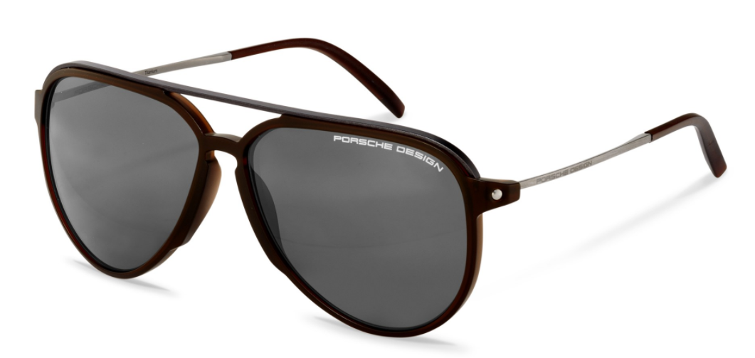 Porsche Design P 8912 B Brown/Gray Polarized Men's Pilot Sunglasses