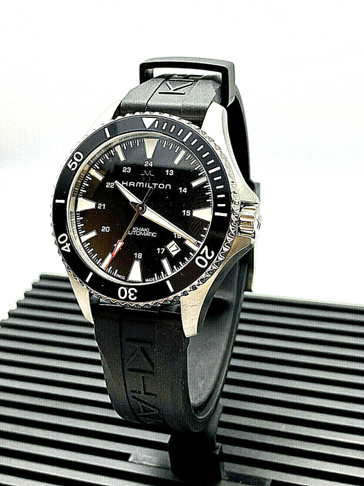 Hamilton Khaki Navy Scuba Automatic Black Strap Men's Watch H82335331