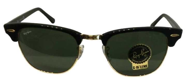 Ray Ban RB 3016 CLUBMASTER W0365 EBONY/ ARISTA Sunglasses