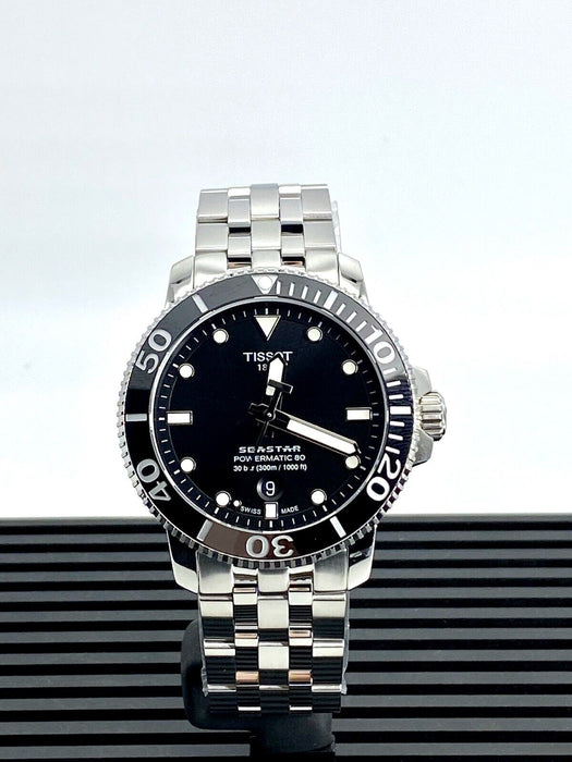 Tissot Seastar 1000 Powermatic80 Black Dial Men's Watch T1204071105100