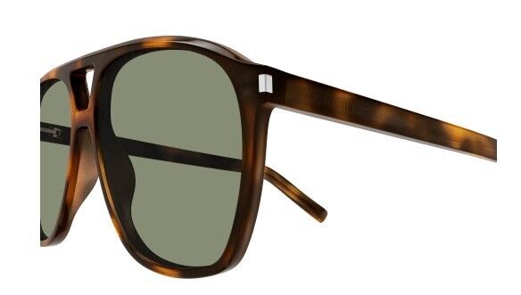 Saint Laurent SL 596 Dune 002 Havana/Green Browline Women's Sunglasses