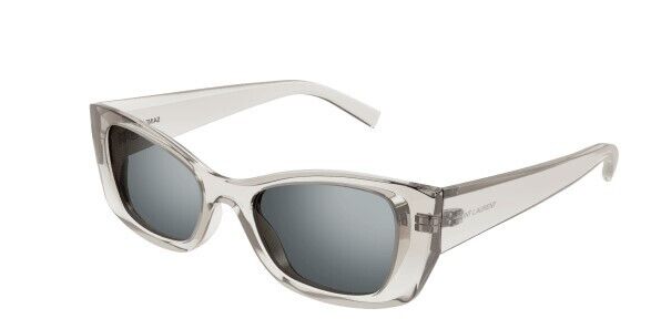 Saint Laurent SL 593 003 Beige/Silver Cat Eye Women's Sunglasses