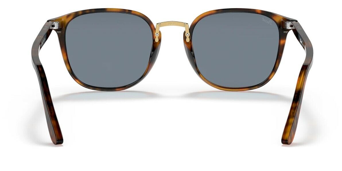 Persol 0PO 3186S 108/56 Caffe/Light Blue Men's Sunglasses