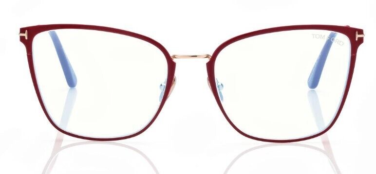 Tom Ford FT5839-B 075 Shiny Fuchsia/Blue Block Butterfly Women's Eyeglasses