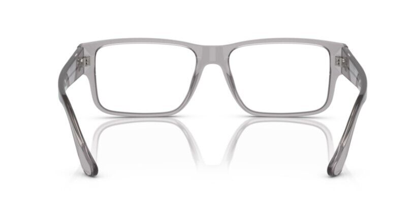 Versace 0VE3342 593 Grey Transparent/Clear Rectangle 55mm Men's Eyeglasses