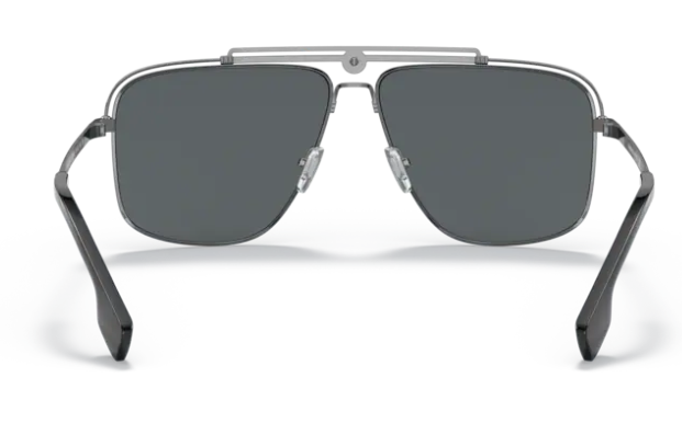 Versace VE2242 10016G Gunmetal/ Light grey Rectangular 61mm Men's Sunglasses