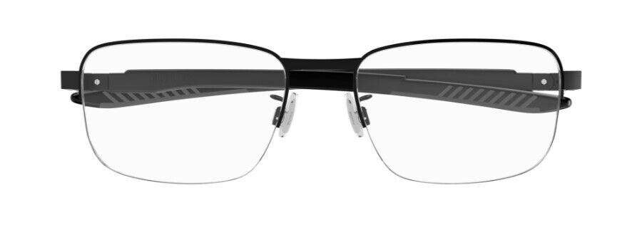 Puma PU0363O 001 Black-Black Rectangular Semi-Rim Metal Unisex  Eyeglasses
