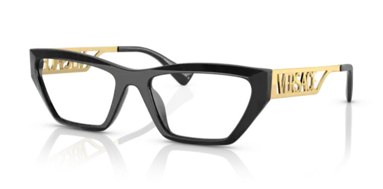 Versace 0VE3327U GB1 Black Women's Rectangular Eyeglasses