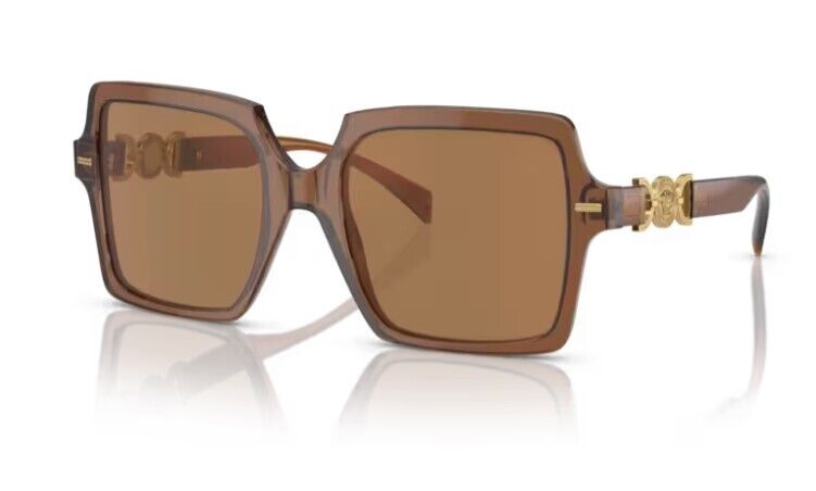 Versace 0VE4441 5028 O Transparent brown/ Brown Square Women's Sunglasses