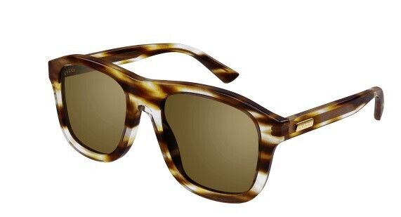 Gucci GG1316S 003 Havana/Bronze Soft Square Men's Sunglasses