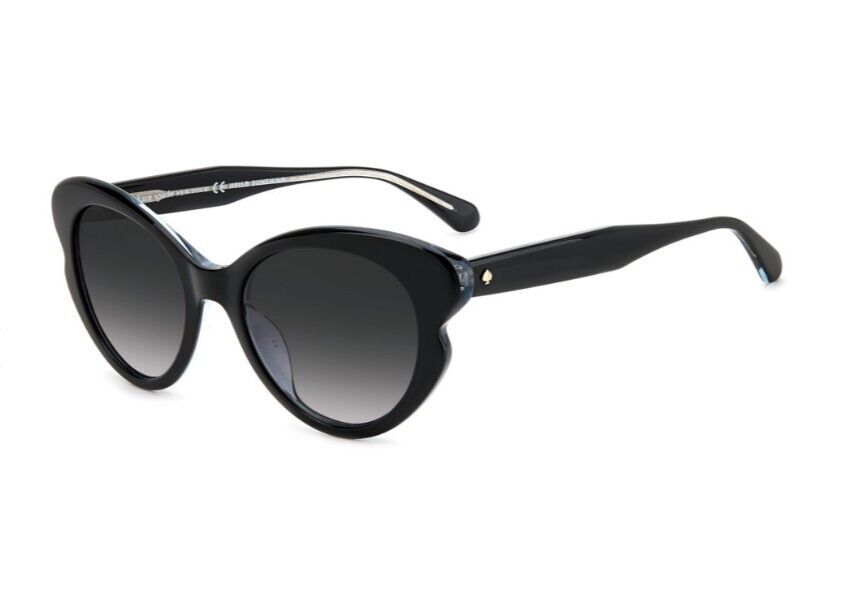 Kate Spade Elina/G/S 0807/9O Black/Grey Shaded Cat Eye Women's Sunglasses