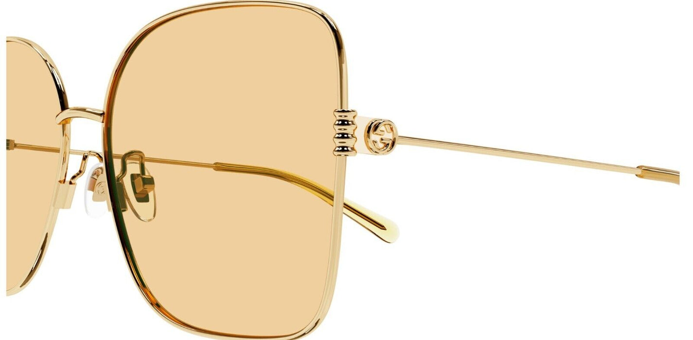 Gucci GG1282SA 005 Gold/Orange Oversized Women's Sunglasses