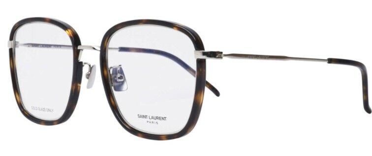 Saint Laurent SL 440/F OPT-002 Havana/Silver Plastic/Metal Unisex Eyeglasses
